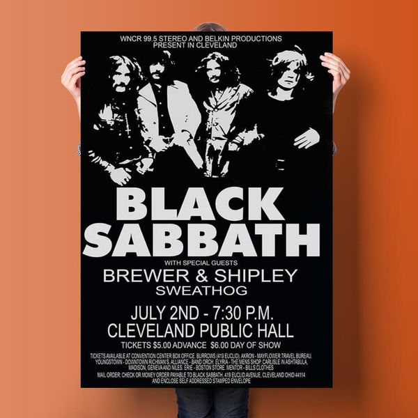 Blacksabbath Band Canvas Art Affiche et Wall Art Picture Impression Modern Family Chadow Decor Affiches