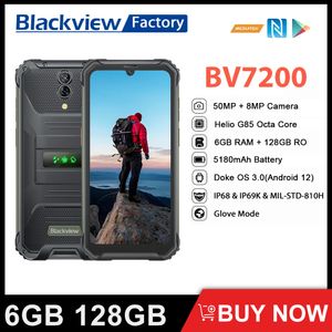 Blackview BV7200 6GB+128GB Rugged Smartphone Helio G85 Octa Core 50MP Camera Mobile Phones 5180mAh Android 12 NFC Cellphone