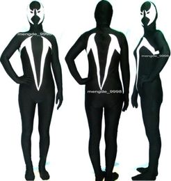Blackwhite Lycra Spandex Spawn Suit Costumes Costumes Unisexe BodySuit Halloween Party Fancy Dishy Cosplay Costume M1807026524359624