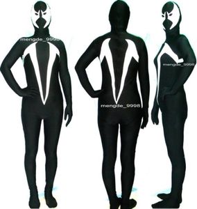 BlackWhite Lycra Spandex Spawn Suit Catsuit Disfraces Unisex Body Outfit Fiesta de Halloween Disfraces Disfraz de Cosplay M1807026524359624