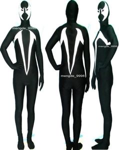 Blackwhite Lycra Spandex Spawn Suit Catsuit Costumes Unisex Bodysuit Outfit Halloween Party Fancy Dress Cosplay Cosplay Kostuum M1807026526388146
