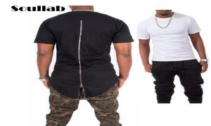 BlackWhiteRed Plaid XXXL Long Back Zipper Streetwear Swag Man Hip Hop Skateboard Tyga Tshirt T-shirt Top Tees Hommes Vêtements14125606