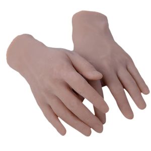 Lame 2 pièces modèle de main de pratique douce 3d Flexible 1:1 Mannequin adulte fausse peau Salon de tatouage outil d'affichage de formation en Art des ongles