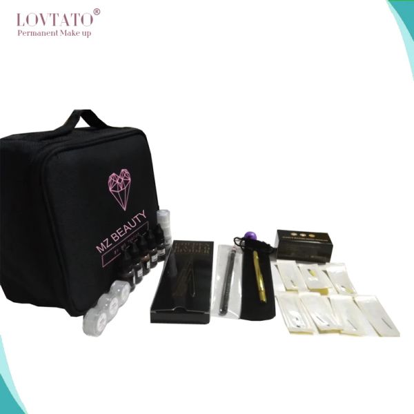 Kits professionnels de microblading de lame, ensembles de démarrage de maquillage permanent, fournitures de tatouage, aiguilles de tatouage 3d pour sourcils Pmu, fourniture de micropigments