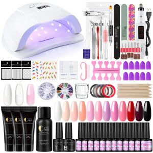 Blade Poly UV -gel Set Nagelverlengingsgel Kit Manicure Set verlengt Finger Nail Crystal Jelly Gel Pool Nagellamp verzending van Ru/VS