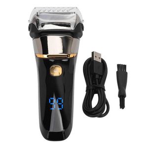 Blade USB Rechargeable rasoir électrique hommes visage Machine à raser Double tête lame flottante rasoir barbe moustache cheveux barbier tondeuse