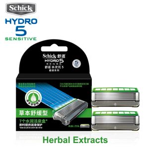 Bladen 2 Blades/Lot Originele Schick Hydro 5 Veiligheid Razor Blades Gevoelige huidverzorging Mannen Scheren vervangende Vitamine E