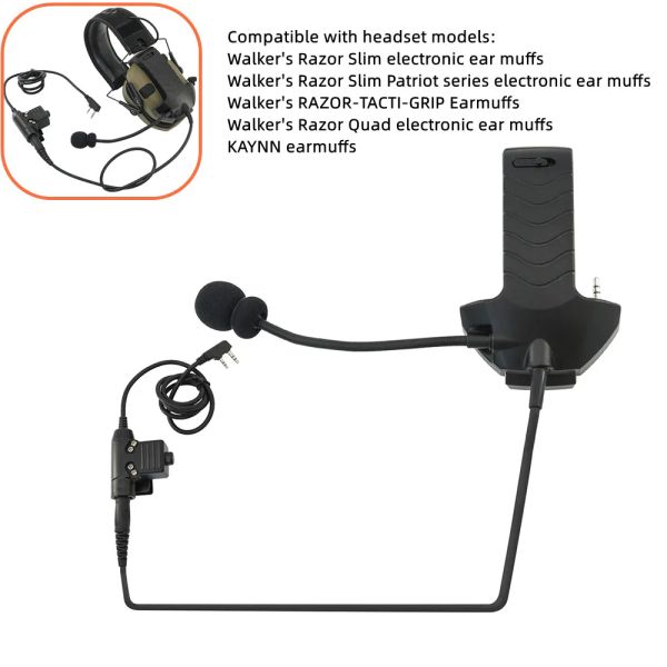 BLADES 2023 Nouveau casque tactique Adaptateur de microphone externe pour l'adaptateur de prise de vue électronique pour les oreilles électroniques du rasoir de Walker