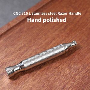 Blades CNC 316 L Roestvrij staal Double rand Safety Razor Hendle Hand's Handmatige scheeraccessoires