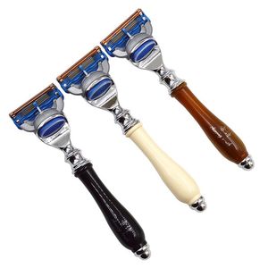 Blades dscosmétique artisanat Resin Handle 5 couches Blade de rasoir pour le rasoir à rasage de sécurité de l'homme