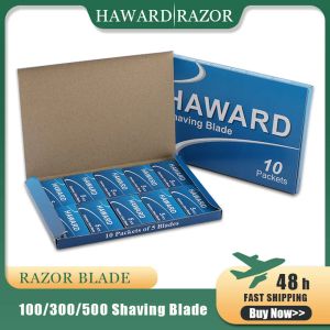 Blades HAWER DUBBELE EDGE SCHEER BLADE 100/300/500 stuks Veiligheid Razor Blade voor ontharing Zeer scherp geïmporteerd roestvrij staal