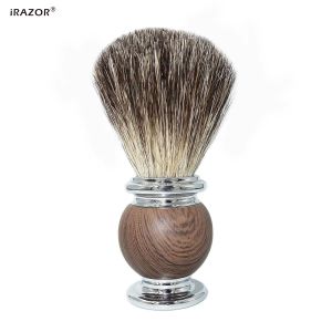 Blades Irazor Man Pure Badger Hair Shaving Brush Rosewood Graangreep voor klassieke natte dubbele rand veiligheid recht scheermeskappergereedschap