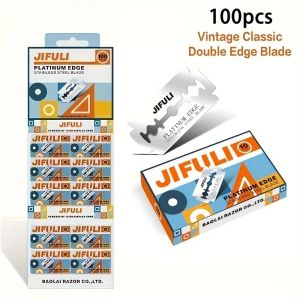 Blades Jifuli 100/200 PCS/ KWALITEIT Double Edge veiligheidsscheermessen Mannen en vrouwen scheren ontharing met roestvrijstalen messen vervangen