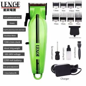 Blades Lence Lance Nieuw 3.0 Limited Edition Green Barber Oil Head Geleidelijke gravure Push Type Razor Low Noise Electric Push Scissors