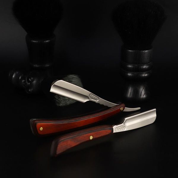 Cuchillas de madera de color natural manual de hombres afeitado para hombres afeitado maíz para plumas para plumas