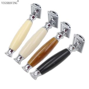 Blades Promotion Prix Resin Handle Chrome Plated Open Peigt Double Edge Safety Razor