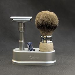 Blades River Lake Men Razor rasage ensemble Rétirement réglable Double bord Classic Safety Razor Remplacement Razor Rasoir Straight Razor