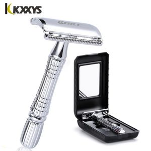 Blades Handle Classic Safety Razor Double Edge Mens Shaving Steel Razor Box Box Pack Rtume