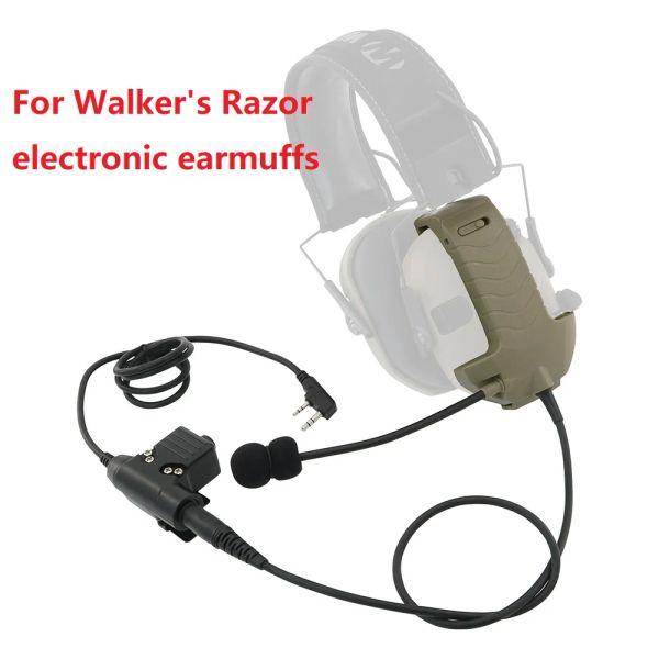 Blades tactical casque électronique Airsoft Shooting Headphone Adaptateur pour les oreilles électroniques du rasoir de Walker avec tactique U94 PTT