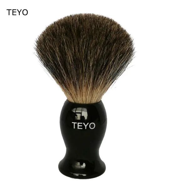 Blades Teo Pure Badger Cabellido de afeitar el cabello de la resina Perfecto para el hombre CREATA DE ASHA HOMBRA Safézal Doble borde de barba Pincel