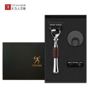 Blades Titan Handle 5 têtes Smooth Rasage de sécurité Hoies faciales Hair confortable Retirer le rasoir de la machine