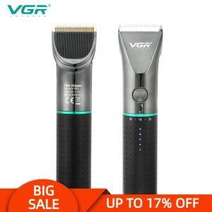 Blades VGR 661 Hair Clipper Professional Oplaadbare persoonlijke verzorging Keramische LCD Digitale USB Men Razor Haircut Barber Machine VGR V661