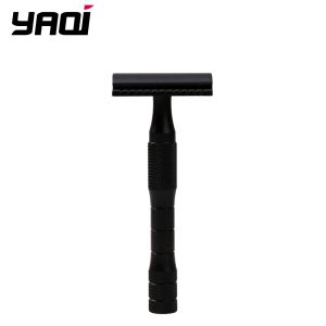 Blades Yaqi Matte Black Color Handle en laiton Double bord Rasoir de sécurité à raser pour hommes