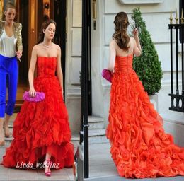 Vestido de baile de graduación de Blair Waldorf en París New Custom Hade Hecho bajo al alto Gown6344051