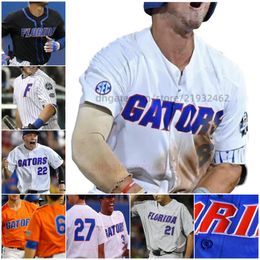 Blake Reese Florida Gators 20 Pete Alonso 37 Jackson Kowar 23 Jack Leftwich 17 Michael Byrne 26 Nick Horvath Jerseys cosidos de béisbol 36 Wyatt Langford