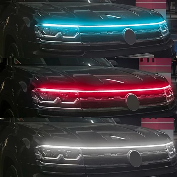 BLALION Dynamic Car LED Hood Light 12V Daytime Running Light Start-Scan Guide Light Light Imperproof Decorative Light Strip