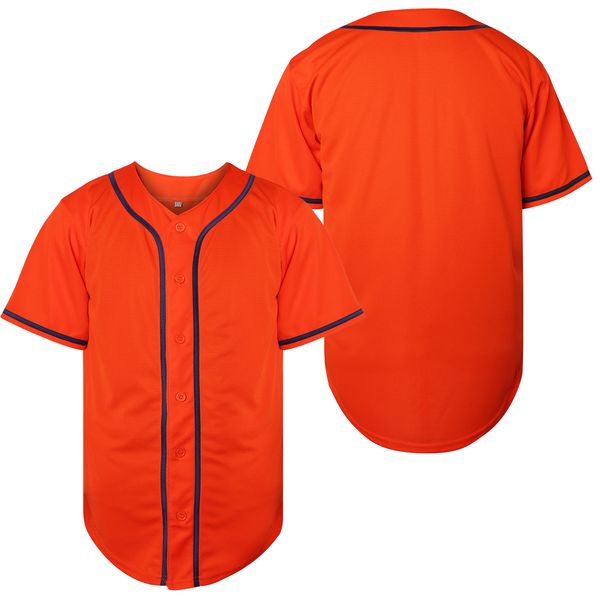 Blank Baseball Jersey Expédition rapide orange