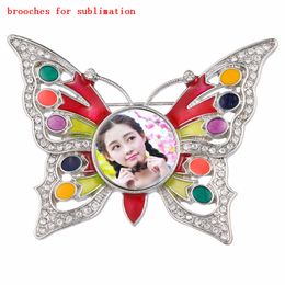 Lege broche voor sublimatie mode vlinder broches voor thermische transfer afdrukken DIY-sieraden Nieuwe 2018 stijl Wholsale