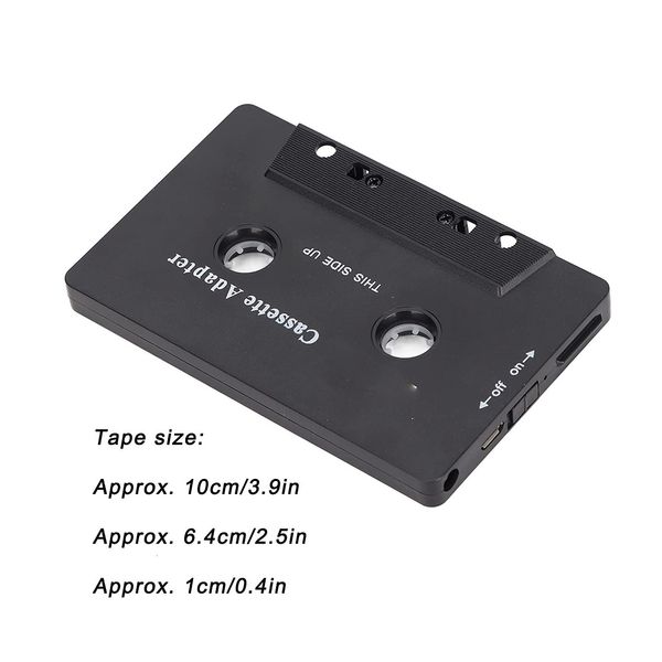 Discos en blanco Audio para automóvil Bluetooth Receptor de casete inalámbrico Reproductor de cinta 50 Adaptador auxiliar Negro 230908