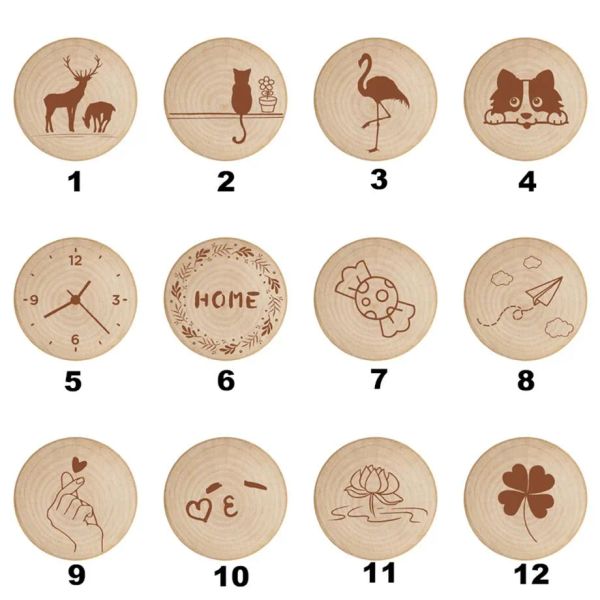 Blank DIY MAGNETINE BOODEDERS en bois 13 styles Round Shape Bott Bottle Opender Coaster