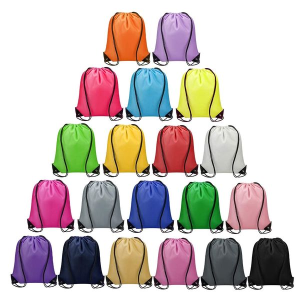 Sac à dos à cordon vierge Cinch Bags Kids Nylon Draw String Bags Pack pour DIY Sublimation Blanks