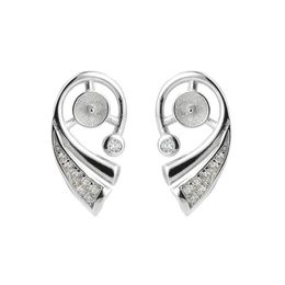 Base de boucle d'oreille vierge, paramètres de perles, résultats de boucles d'oreilles en argent Sterling 925, fabrication de bijoux à faire soi-même, 5 paires 260O