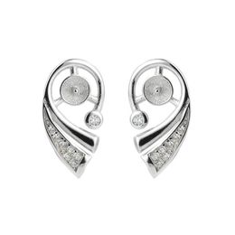 Blank Earring Base Pearl Instellingen 925 Sterling Zilver Stud Oorbellen Bevindingen DIY Sieraden Maken 5 Pairs2677