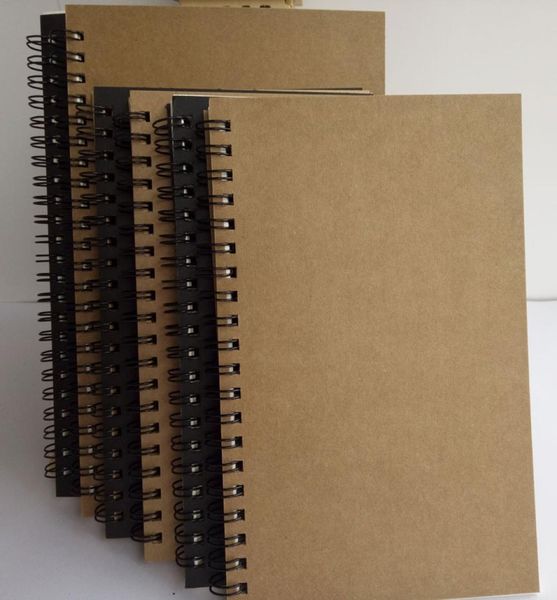 Notas hechas a mano en blanco Libro de bocetos de lámina de papel de Kraft para alumno escolar Srawing Notebook 2 8JC2 B9872424