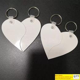 Porte-clés vierges pour sublimation mdf coeur rond chaîne vierge impression par transfert à chaud porte-clés vierges anneau bijoux matériel consommables