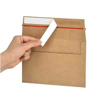 Blank Kraft Paper Envelope zak verdikt zelfklevend gemakkelijk te scheuren Letter Paper visitekaartje Bestandszak