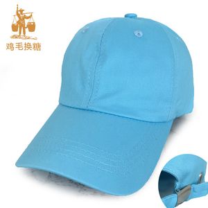 Blank Light Board Baseball Cap Soft Top Ongevoerd Casual Hoed Buitenlandse Handel Europese en Amerikaanse Eenvoudige Puur Katoen Pet Heren Print en E