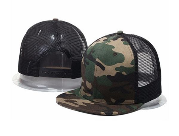 Casquettes de baseball camouflage en maille vierge 2020 style cool pour hommes hip hop gorras gorro toca toucas os aba reta rap Snapback Hats1438367