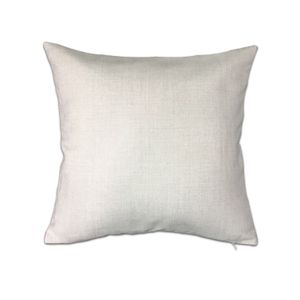 Funda de almohada de lino de poliéster en blanco para sublimación Diferente tamaño Faux Burlap cojín cobertura en blanco decoración del hogar