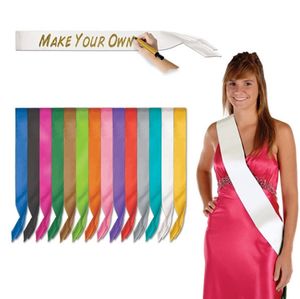 Ceintures vierges bandoulière pour dame poule fête célébration faveur de mariage ceinture en satin pour Bachelorette