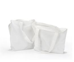 Sac de sublimation vierge diy sacs à bandouliers en tissu de coton en polyester blanc