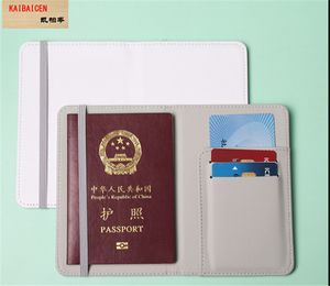 Couverture de sublimation vierge Porte-livre de passeport Porte-carte d'identité de billet Étui en cuir Portefeuille Style document tenir les produits de transfert de chaleur