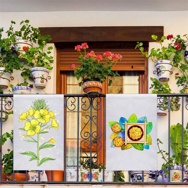 Bandera de jardín de sublimación en blanco Banderas de jardín de césped DIY Banderas de poliéster Bandera para decoración de patio interior y exterior 11,8 x 17,7 pulgadas FMT2081