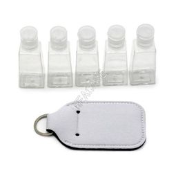 Blank Sublimation Keyder 30ml Hand Dasizizer Bottle Bottle DIY Blanc Couleur en néoprène Boutelles de parfum Sac Kelechains Pendent 2933585