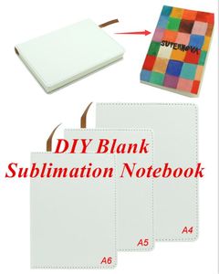 Blank Sublimation Notebook A4/A5/A6 Sublimation PU-Leather Cover Soft Surface Notebook Hot transfer Printing Blank consumables DIY Gifts