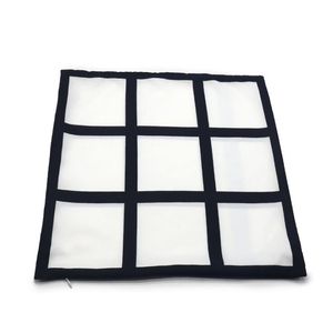 Taie d'oreiller à Sublimation vierge, 40x40cm, grille noire, transfert de chaleur, housse de coussin, taies d'oreiller pour canapé, maison, CCA12601, 60 pièces